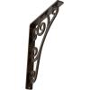 imageEkena Millwork BKTM01X10X12STN 1 2 W x 10 D x 12 H Tristan Wrought Iron Bracket Single Center BraceAntiqued Bronze