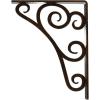 imageEkena Millwork BKTM01X10X12STN 1 2 W x 10 D x 12 H Tristan Wrought Iron Bracket Single Center BraceAntiqued Bronze