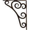 imageEkena Millwork BKTM01X10X12STN 1 2 W x 10 D x 12 H Tristan Wrought Iron Bracket Single Center BraceAntiqued Bronze