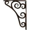 imageEkena Millwork BKTM01X10X12STN 1 2 W x 10 D x 12 H Tristan Wrought Iron Bracket Single Center BraceAntiqued Bronze