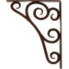 imageEkena Millwork BKTM01X10X12STN 1 2 W x 10 D x 12 H Tristan Wrought Iron Bracket Single Center BraceAntiqued Copper