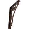 imageEkena Millwork BKTM01X10X12STN 1 2 W x 10 D x 12 H Tristan Wrought Iron Bracket Single Center BraceAntiqued Copper