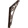 imageEkena Millwork BKTM01X10X12STN 1 2 W x 10 D x 12 H Tristan Wrought Iron Bracket Single Center BraceAntiqued Copper