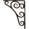 imageEkena Millwork BKTM01X10X12STN 1 2 W x 10 D x 12 H Tristan Wrought Iron Bracket Single Center BraceAntiqued Pale Gold