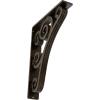 imageEkena Millwork BKTM01X10X12STN 1 2 W x 10 D x 12 H Tristan Wrought Iron Bracket Single Center BraceAntiqued Pale Gold