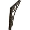 imageEkena Millwork BKTM01X10X12STN 1 2 W x 10 D x 12 H Tristan Wrought Iron Bracket Single Center BraceAntiqued Pale Gold