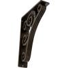 imageEkena Millwork BKTM01X10X12STN 1 2 W x 10 D x 12 H Tristan Wrought Iron Bracket Single Center BraceAntiqued Pale Gold