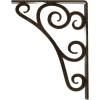 imageEkena Millwork BKTM01X10X12STN 1 2 W x 10 D x 12 H Tristan Wrought Iron Bracket Single Center BraceAntiqued Pale Gold