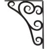 imageEkena Millwork BKTM01X10X12STN 1 2 W x 10 D x 12 H Tristan Wrought Iron Bracket Single Center BraceAntiqued Pewter