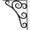 imageEkena Millwork BKTM01X10X12STN 1 2 W x 10 D x 12 H Tristan Wrought Iron Bracket Single Center BraceAntiqued Pewter
