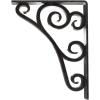 imageEkena Millwork BKTM01X10X12STN 1 2 W x 10 D x 12 H Tristan Wrought Iron Bracket Single Center BraceAntiqued Pewter