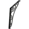 imageEkena Millwork BKTM01X10X12STN 1 2 W x 10 D x 12 H Tristan Wrought Iron Bracket Single Center BraceAntiqued Pewter