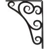 imageEkena Millwork BKTM01X10X12STN 1 2 W x 10 D x 12 H Tristan Wrought Iron Bracket Single Center BraceAntiqued Pewter