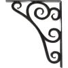 imageEkena Millwork BKTM01X10X12STN 1 2 W x 10 D x 12 H Tristan Wrought Iron Bracket Single Center BraceAntiqued Pewter