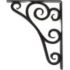 imageEkena Millwork BKTM01X10X12STN 1 2 W x 10 D x 12 H Tristan Wrought Iron Bracket Single Center BraceAntiqued Pewter