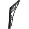 imageEkena Millwork BKTM01X10X12STN 1 2 W x 10 D x 12 H Tristan Wrought Iron Bracket Single Center BraceAntiqued Pewter