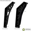 imageEkena Millwork BKTM01X10X12STN 1 2 W x 10 D x 12 H Tristan Wrought Iron Bracket Single Center BraceAntiqued Pewter