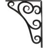 imageEkena Millwork BKTM01X10X12STN 1 2 W x 10 D x 12 H Tristan Wrought Iron Bracket Single Center BraceAntiqued Silver