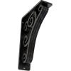 imageEkena Millwork BKTM01X10X12STN 1 2 W x 10 D x 12 H Tristan Wrought Iron Bracket Single Center BraceAntiqued Silver