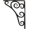 imageEkena Millwork BKTM01X10X12STN 1 2 W x 10 D x 12 H Tristan Wrought Iron Bracket Single Center BraceAntiqued Silver