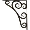 imageEkena Millwork BKTM01X10X12STN 1 2 W x 10 D x 12 H Tristan Wrought Iron Bracket Single Center BraceAntiqued Warm Silver