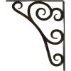 imageEkena Millwork BKTM01X10X12STN 1 2 W x 10 D x 12 H Tristan Wrought Iron Bracket Single Center BraceAntiqued Warm Silver