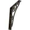 imageEkena Millwork BKTM01X10X12STN 1 2 W x 10 D x 12 H Tristan Wrought Iron Bracket Single Center BraceAntiqued Warm Silver