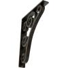 imageEkena Millwork BKTM01X10X12STN 1 2 W x 10 D x 12 H Tristan Wrought Iron Bracket Single Center BraceAntiqued Warm Silver