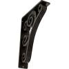 imageEkena Millwork BKTM01X10X12STN 1 2 W x 10 D x 12 H Tristan Wrought Iron Bracket Single Center BraceAntiqued Warm Silver