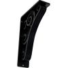 imageEkena Millwork BKTM01X10X12STN 1 2 W x 10 D x 12 H Tristan Wrought Iron Bracket Single Center BracePowder Coated Black
