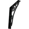 imageEkena Millwork BKTM01X10X12STN 1 2 W x 10 D x 12 H Tristan Wrought Iron Bracket Single Center BracePowder Coated Black