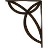 imageEkena Millwork BKTM01X10X12SVE 1 2 W x 10 D x 12 H Versailles Wrought Iron Bracket Single Center BraceAntiqued Brass