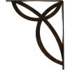 imageEkena Millwork BKTM01X10X12SVE 1 2 W x 10 D x 12 H Versailles Wrought Iron Bracket Single Center BraceAntiqued Brass