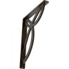 imageEkena Millwork BKTM01X10X12SVE 1 2 W x 10 D x 12 H Versailles Wrought Iron Bracket Single Center BraceAntiqued Brass