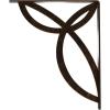 imageEkena Millwork BKTM01X10X12SVE 1 2 W x 10 D x 12 H Versailles Wrought Iron Bracket Single Center BraceAntiqued Bronze