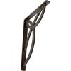 imageEkena Millwork BKTM01X10X12SVE 1 2 W x 10 D x 12 H Versailles Wrought Iron Bracket Single Center BraceAntiqued Bronze