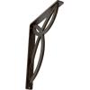 imageEkena Millwork BKTM01X10X12SVE 1 2 W x 10 D x 12 H Versailles Wrought Iron Bracket Single Center BraceAntiqued Bronze