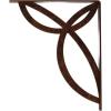 imageEkena Millwork BKTM01X10X12SVE 1 2 W x 10 D x 12 H Versailles Wrought Iron Bracket Single Center BraceAntiqued Copper