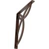 imageEkena Millwork BKTM01X10X12SVE 1 2 W x 10 D x 12 H Versailles Wrought Iron Bracket Single Center BraceAntiqued Copper