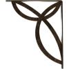 imageEkena Millwork BKTM01X10X12SVE 1 2 W x 10 D x 12 H Versailles Wrought Iron Bracket Single Center BraceAntiqued Pale Gold