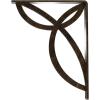 imageEkena Millwork BKTM01X10X12SVE 1 2 W x 10 D x 12 H Versailles Wrought Iron Bracket Single Center BraceAntiqued Pale Gold