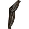 imageEkena Millwork BKTM01X10X12SVE 1 2 W x 10 D x 12 H Versailles Wrought Iron Bracket Single Center BraceAntiqued Pale Gold