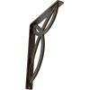 imageEkena Millwork BKTM01X10X12SVE 1 2 W x 10 D x 12 H Versailles Wrought Iron Bracket Single Center BraceAntiqued Pale Gold