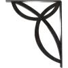 imageEkena Millwork BKTM01X10X12SVE 1 2 W x 10 D x 12 H Versailles Wrought Iron Bracket Single Center BraceAntiqued Pewter