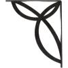 imageEkena Millwork BKTM01X10X12SVE 1 2 W x 10 D x 12 H Versailles Wrought Iron Bracket Single Center BraceAntiqued Pewter
