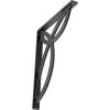 imageEkena Millwork BKTM01X10X12SVE 1 2 W x 10 D x 12 H Versailles Wrought Iron Bracket Single Center BraceAntiqued Pewter
