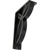 imageEkena Millwork BKTM01X10X12SVE 1 2 W x 10 D x 12 H Versailles Wrought Iron Bracket Single Center BraceAntiqued Pewter