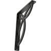 imageEkena Millwork BKTM01X10X12SVE 1 2 W x 10 D x 12 H Versailles Wrought Iron Bracket Single Center BraceAntiqued Silver
