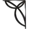 imageEkena Millwork BKTM01X10X12SVE 1 2 W x 10 D x 12 H Versailles Wrought Iron Bracket Single Center BraceAntiqued Silver