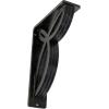 imageEkena Millwork BKTM01X10X12SVE 1 2 W x 10 D x 12 H Versailles Wrought Iron Bracket Single Center BraceAntiqued Silver